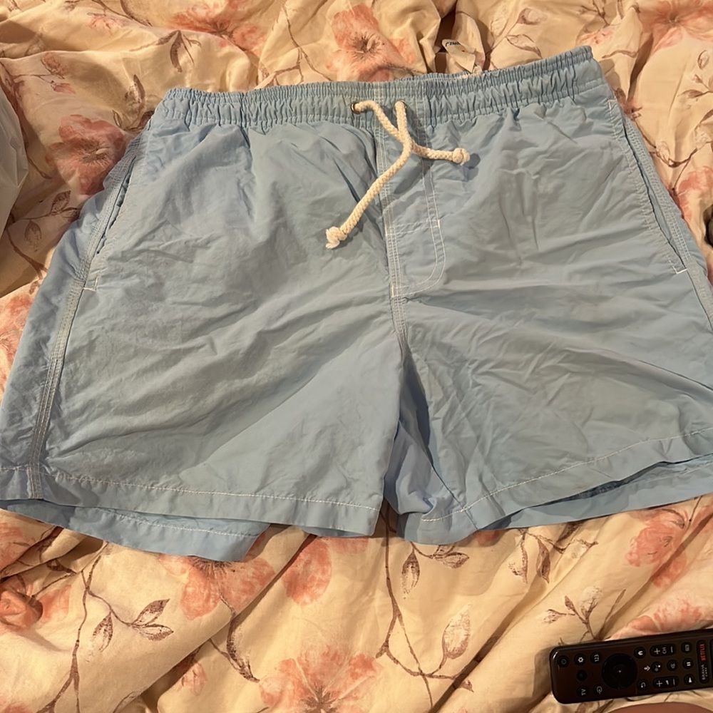 St . Tropez Gerry Swin Trunks Soft Light Blue Size L great condition
